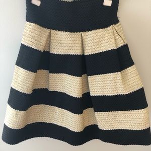 Black and gold striped skirt